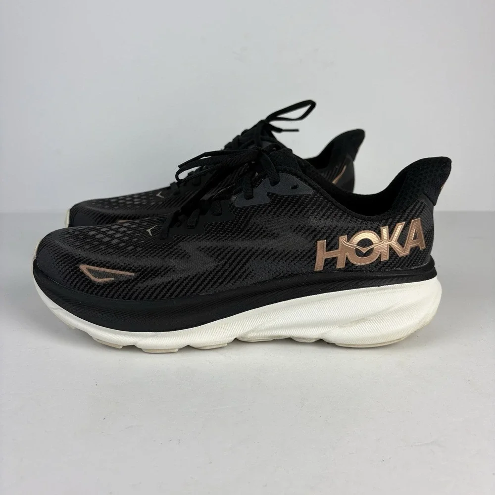 Size 10,5 Women's - Hoka One One HOKA Clifton 9 Black Rose Gold W